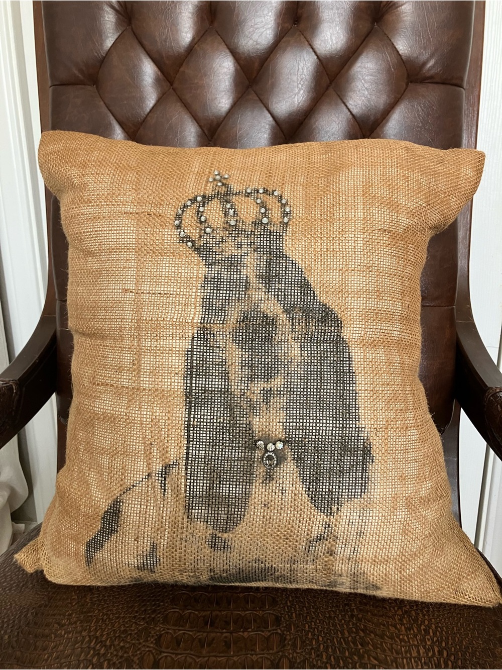 Basset Hound pillow WITH real down insert